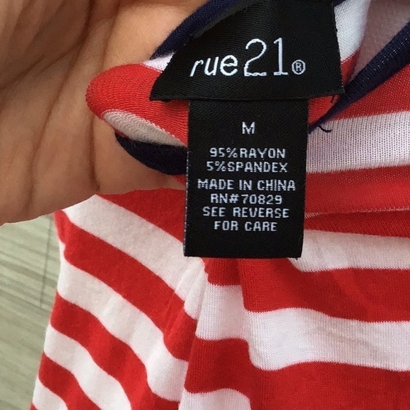 Red, white and blue Striped tank top - Picture 8 of 10